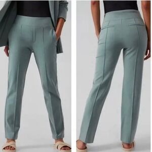 Athleta Eastbound Straight Pant Sage Green Sz‎ 2 Minimal Capsule Office Classic